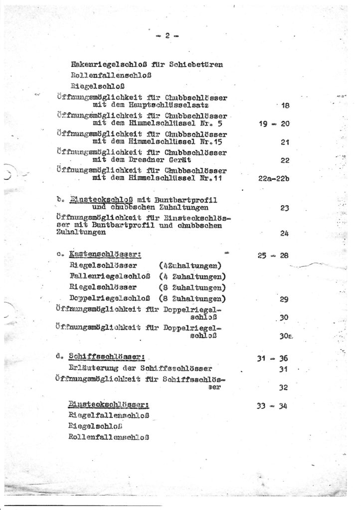 Arthur Bühl Arthurmeister DDR GDR Stasi Lockpicking Katalog Werkzeuge