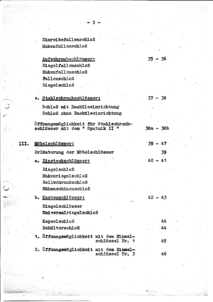 Arthur Bühl Arthurmeister DDR GDR Stasi Lockpicking Katalog Werkzeuge