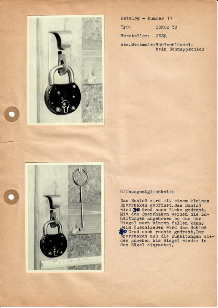 Arthur Bühl Arthurmeister DDR GDR Stasi Lockpicking Katalog Werkzeuge