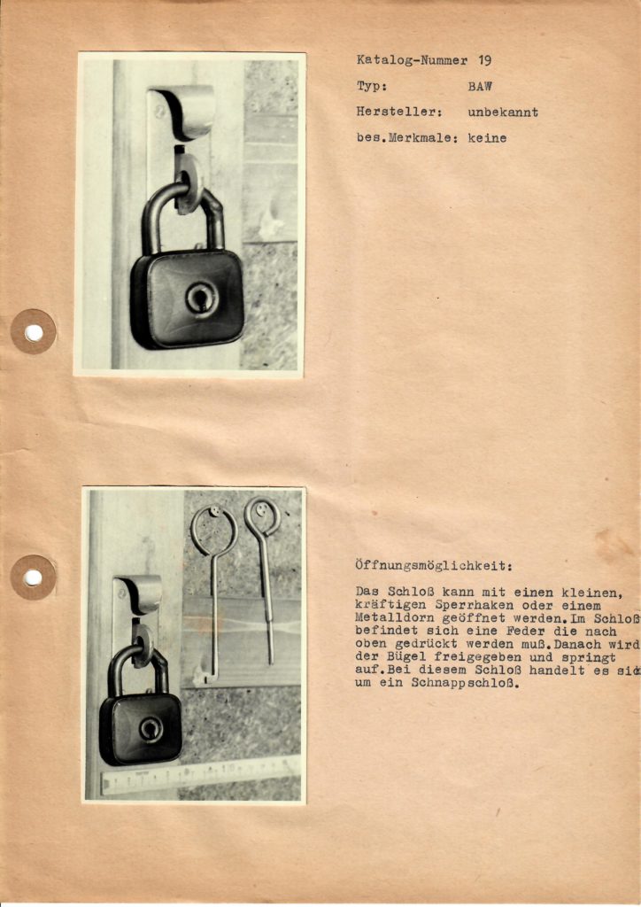 Arthur Bühl Arthurmeister DDR GDR Stasi Lockpicking Katalog Werkzeuge