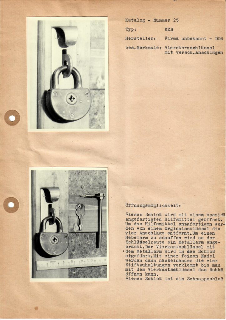 Arthur Bühl Arthurmeister DDR GDR Stasi Lockpicking Katalog Werkzeuge