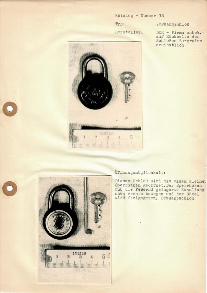 Arthur Bühl Arthurmeister DDR GDR Stasi Lockpicking Katalog Werkzeuge