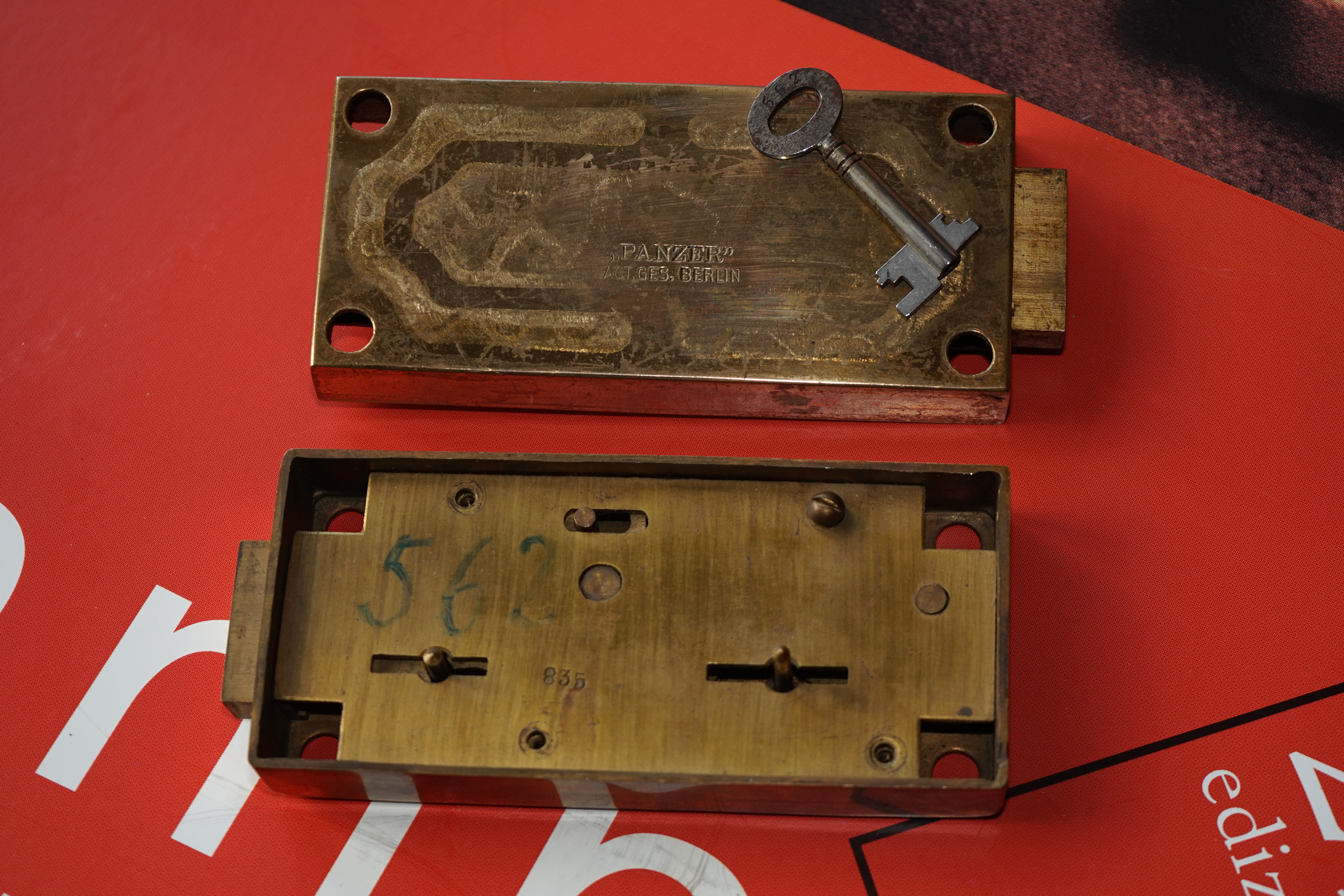 PANZER AG ACT.GES. Berlin Tresor Key Arthur A. Bühl Detektiv aus Hamburg Arthurmeister