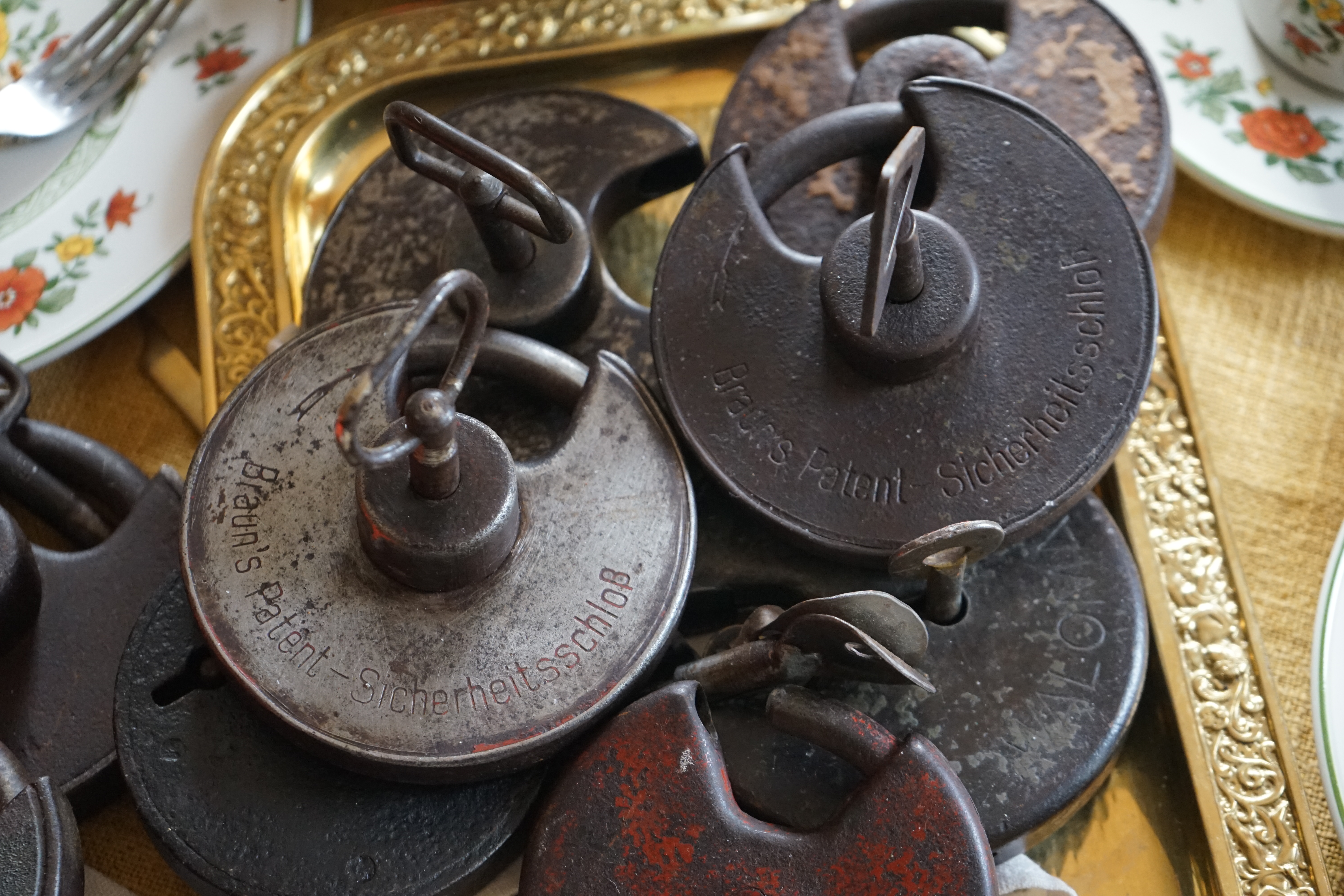 BRAUN`S PATENT DRGM Kaffe und Kuchen Arthurmeister Lockpicking Lock Collection Hamburg Germany Arthur Bühl Detektei Auskunftei