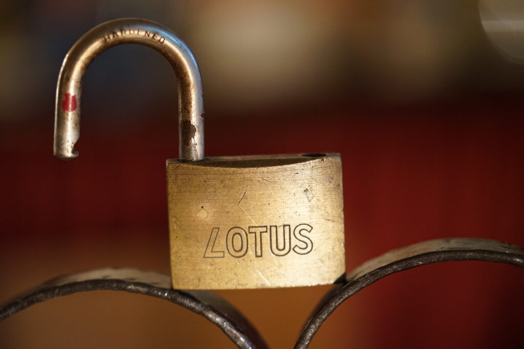 Lotus Padlock Stammtisch offen open ouvert abierto Blume Arthur Bühl Arthurmeister Lockpicking Master of the Universe Wired